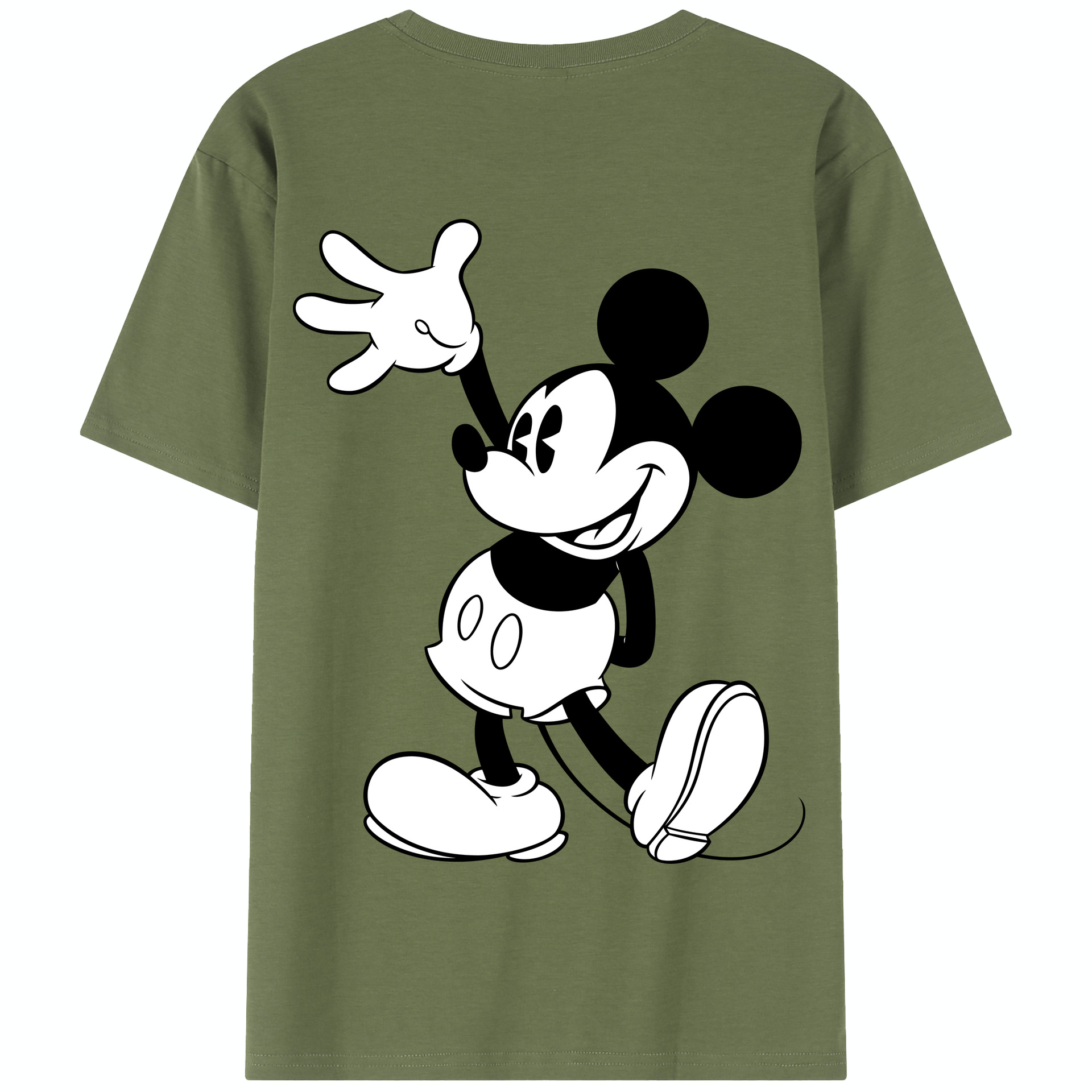 （画像用） ミッキーマウス Mickey Mouse 綿100％半袖Tシャツ（背面プリント）